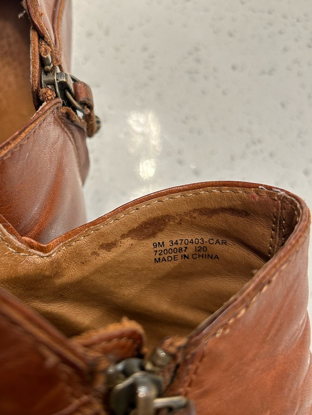 Frye Judith Leather Zip Booties Sz 9 - Picture 9 of 9